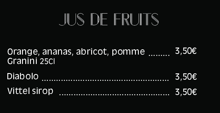 Jus de fruits